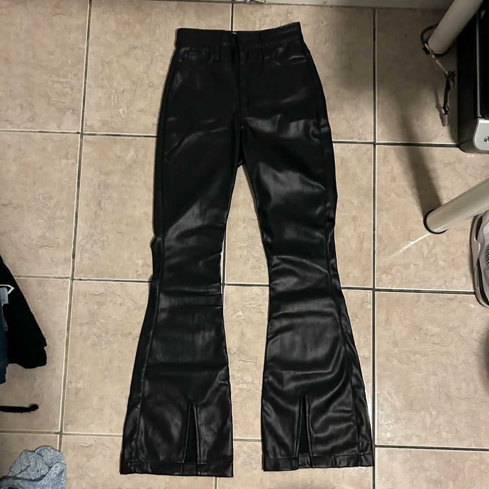 Hollister Faux Leather Flare Pants